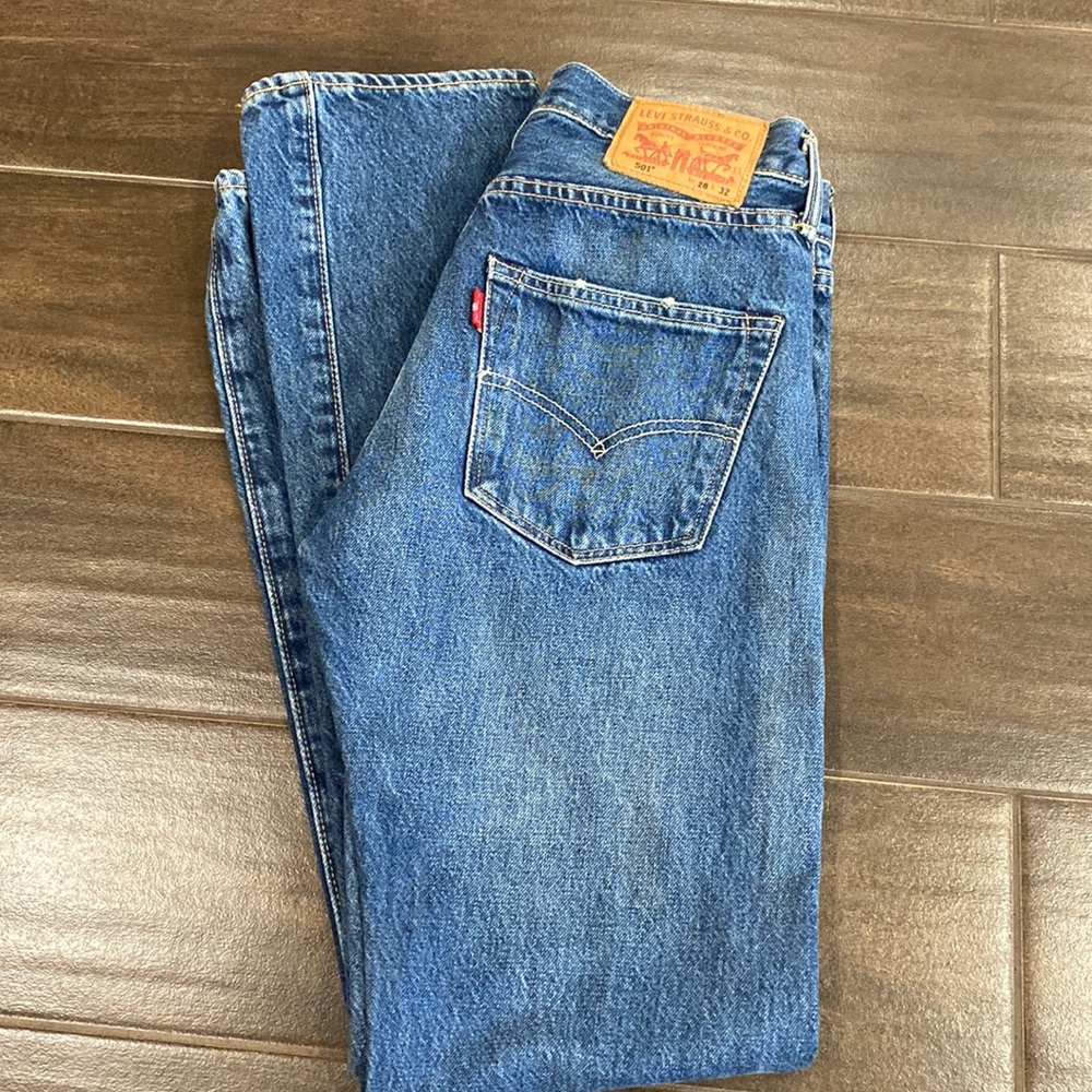 Levi’s 501 denim. Sized 28x32